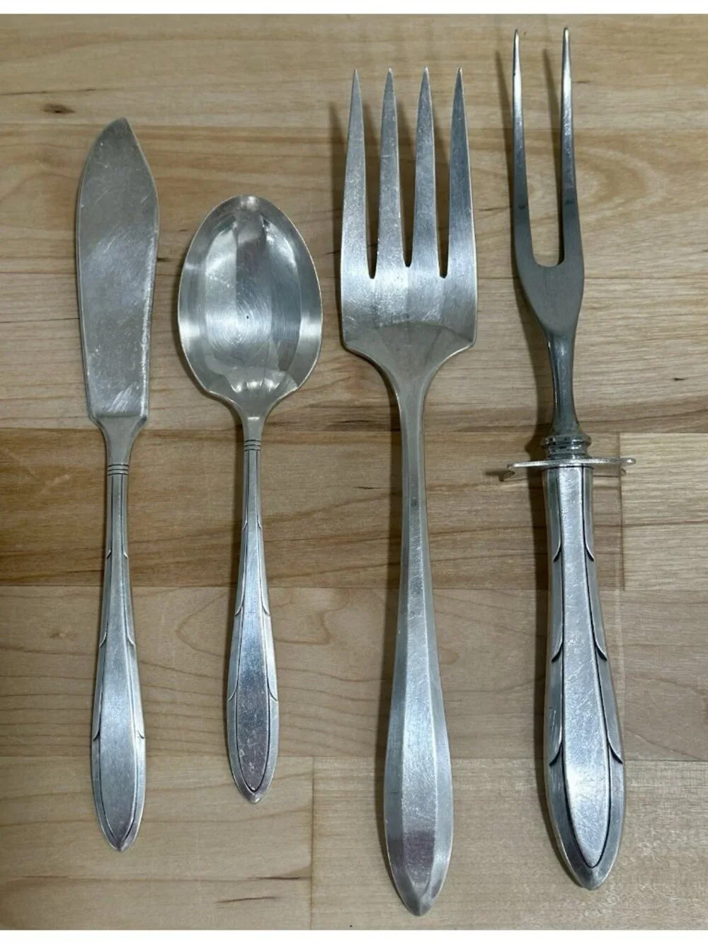 56pc Nobility Plate Pattern Reverie by Oneida Silverplate Serving Flatware Lot